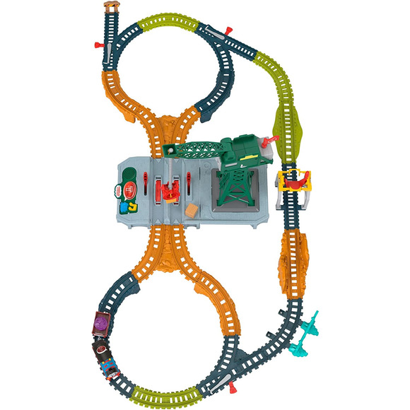 Thomas & Friends Motorized Train Set, Talking Cranky Delivery Set, Talking Crane - Picture 3 of 4